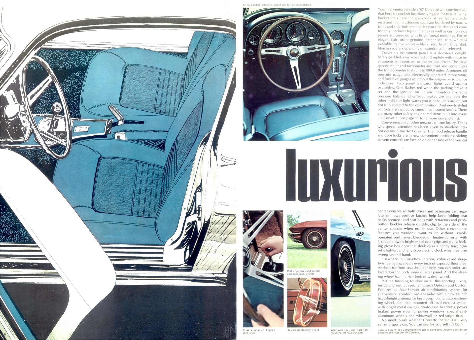 1967 Corvette Brochure Page 2